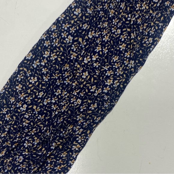 Hayden Los Angels Blue Floral Fairy Cottage Core Front Slit Long Sleeve Dress S - Picture 9 of 11